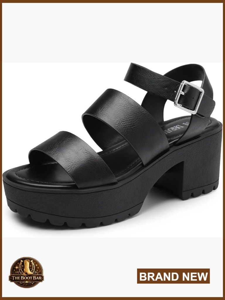Platform Heels Lightweight Chunky Open Toe Fisherman Sandals Adjustable Ankle